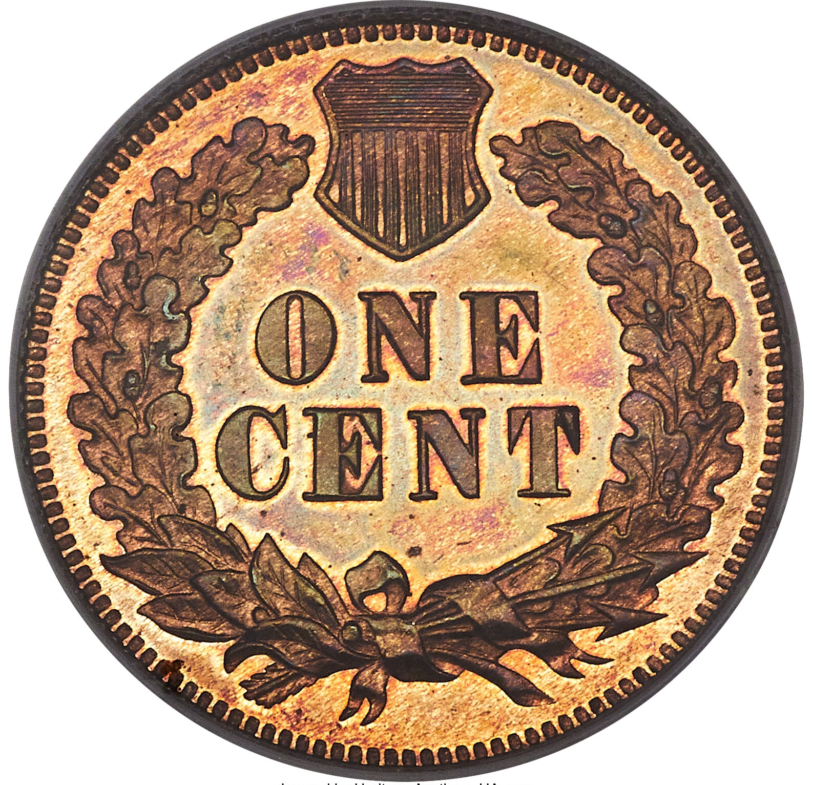 1877 Indian Head Cent Back